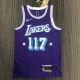 NBA Season 2022 75th Anniversary X-BOX Los Angeles Lakers Purple Round Neck #117 Jersey High Quality Name and Number Print