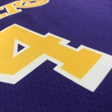 NBA Men Season 2021 Los Angeles Lakers #4 RONDO Purple Round Neck with Jordan logo Jersey High Quality Name and Number Print