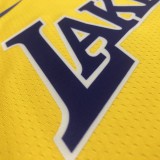 NBA Men Los Angeles Lakers Retro Yellow Round Neck #4 RONDO Jersey High Quality Name and Number Print