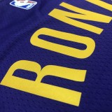 NBA Men Los Angeles Lakers Purple #4 RONDO Round Neck Jersey High Quality Name and Number Print