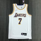 NBA 75th Anniversary Los Angeles Lakers White Round Neck #7 ANTHONY Jersey High Quality Name and Number Print