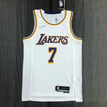 NBA 75th Anniversary Los Angeles Lakers White Round Neck #7 ANTHONY Jersey High Quality Name and Number Print
