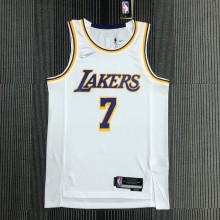NBA 75th Anniversary Los Angeles Lakers White Round Neck #7 ANTHONY Jersey High Quality Name and Number Print