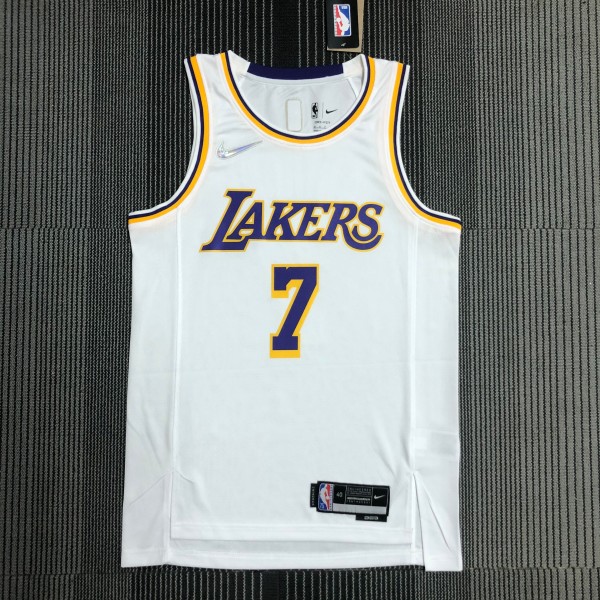 NBA 75th Anniversary Los Angeles Lakers White Round Neck #7 ANTHONY Jersey High Quality Name and Number Print