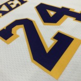NBA 75th Anniversary Los Angeles Lakers White Round Neck #24 BRYANT Jersey High Quality Name and Number Print