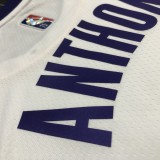 NBA 75th Anniversary Los Angeles Lakers White Round Neck #7 ANTHONY Jersey High Quality Name and Number Print