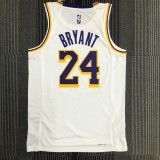 NBA 75th Anniversary Los Angeles Lakers White Round Neck #24 BRYANT Jersey High Quality Name and Number Print