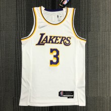 NBA 75th Anniversary Los Angeles Lakers White Round Neck #3 DAVIS Jersey High Quality Name and Number Print