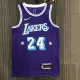 NBA Season 2022 75th Anniversary Los Angeles Lakers Purple Round Neck #24 BRYANT Jersey High Quality Name and Number Print