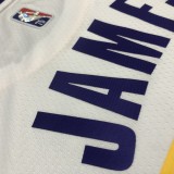 NBA 75th Anniversary Los Angeles Lakers White Round Neck #23 JAMES Jersey High Quality Name and Number Print