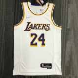 NBA 75th Anniversary Los Angeles Lakers White Round Neck #24 BRYANT Jersey High Quality Name and Number Print