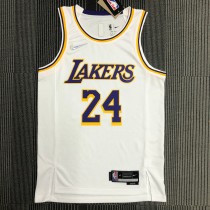 NBA 75th Anniversary Los Angeles Lakers White Round Neck #24 BRYANT Jersey High Quality Name and Number Print