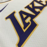 NBA Men Los Angeles Lakers #4 RONDO Retro White Round Neck Jersey High Quality Name and Number Print