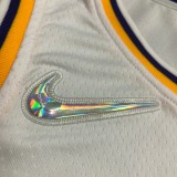 NBA 75th Anniversary Los Angeles Lakers White Round Neck #0 KUZMA Jersey High Quality Name and Number Print