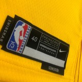 NBA 75th Anniversary Los Angeles Lakers Yellow Round Neck #8 BRYANT Jersey High Quality Name and Number Print