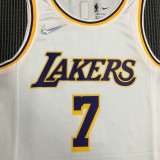 NBA 75th Anniversary Los Angeles Lakers White Round Neck #7 ANTHONY Jersey High Quality Name and Number Print