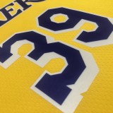 NBA 75th Anniversary Los Angeles Lakers Yellow Round Neck #39 HOWARD Jersey High Quality Name and Number Print