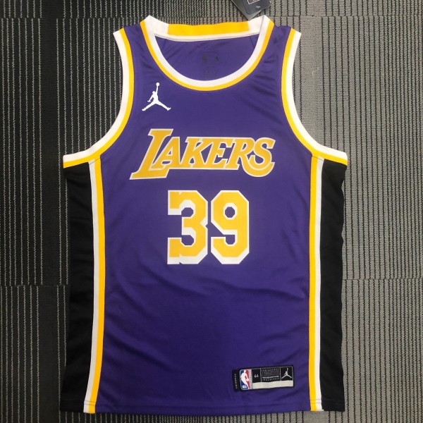 NBA Men Season 2021 Los Angeles Lakers #39 HOWARD Purple Round Neck with Jordan logo Jersey High Quality Name and Number Print