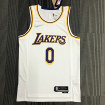 NBA 75th Anniversary Los Angeles Lakers White Round Neck #0 WESTBROOK Jersey High Quality Name and Number Print
