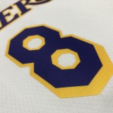 NBA 75th Anniversary Los Angeles Lakers White Round Neck #8 BRYANT Jersey High Quality Name and Number Print