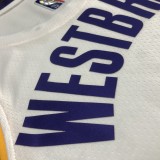 NBA 75th Anniversary Los Angeles Lakers White Round Neck #0 WESTBROOK Jersey High Quality Name and Number Print