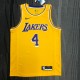 NBA Men Los Angeles Lakers Retro Yellow Round Neck #4 RONDO Jersey High Quality Name and Number Print