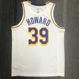 NBA Men Los Angeles Lakers #39 HOWARD Retro White Round Neck Jersey High Quality Name and Number Print