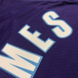 NBA Season 2022 75th Anniversary Los Angeles Lakers Purple Round Neck #23 JAMES Jersey High Quality Name and Number Print