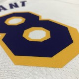 NBA 75th Anniversary Los Angeles Lakers White Round Neck #8 BRYANT Jersey High Quality Name and Number Print