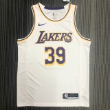 NBA Men Los Angeles Lakers #39 HOWARD Retro White Round Neck Jersey High Quality Name and Number Print