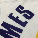 NBA 75th Anniversary Los Angeles Lakers White Round Neck #6 JAMES Jersey High Quality Name and Number Print