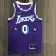 NBA Season 2022 75th Anniversary Los Angeles Lakers Purple Round Neck #0 WESTBROOK Jersey High Quality Name and Number Print