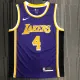 NBA Men Los Angeles Lakers Purple #4 RONDO Round Neck Jersey High Quality Name and Number Print