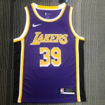 NBA Men Los Angeles Lakers Purple #39 HOWARD Round Neck Jersey High Quality Name and Number Print