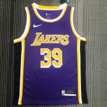 NBA Men Los Angeles Lakers Purple #39 HOWARD Round Neck Jersey High Quality Name and Number Print