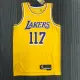 NBA 75th Anniversary X-BOX Los Angeles Lakers Yellow Round Neck #117 Jersey High Quality Name and Number Print