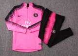18-19 PSG Pink Sweater Player Version Tracksuit with Zipper  Thai Quality