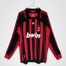 06-07 AC Milan Home Retro Jersey Long Sleeve