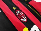 06-07 AC Milan Home Retro Jersey Long Sleeve