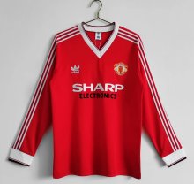 1983 Man United  Home Long Sleeve Retro Jersey