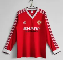 1983 Man United  Home Long Sleeve Retro Jersey
