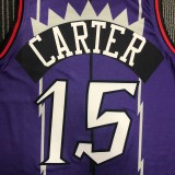 NBA Men Toronto Raptors Classical Purple #15 CARTER Jersey with Drangon High Quality Name and Number Print