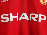 1986 Man United  Home Long Sleeve Retro Jersey