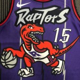 NBA Men Toronto Raptors Classical Purple #15 CARTER Jersey with Drangon High Quality Name and Number Print