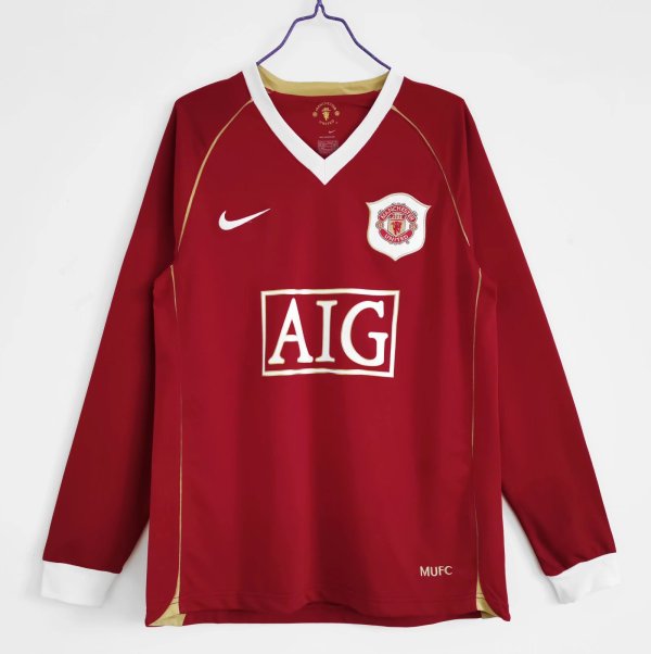 06/07 Man United  Home Long Sleeve Retro Jersey