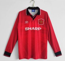 94/96 Man United  Home Long Sleeve Retro Jersey