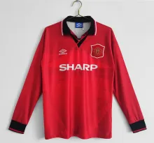 94/96 Man United  Home Long Sleeve Retro Jersey