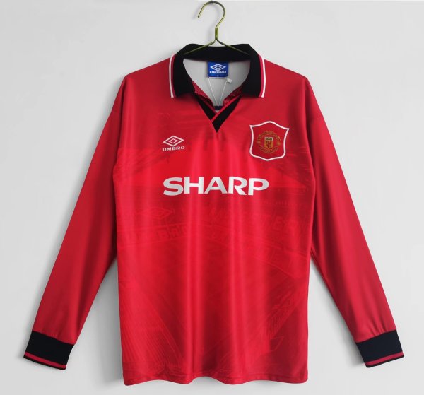 94/96 Man United  Home Long Sleeve Retro Jersey