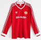 1986 Man United  Home Long Sleeve Retro Jersey