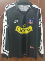 1995 Colo-Colo Away Black Retro Soccer Jersey Long Sleeve